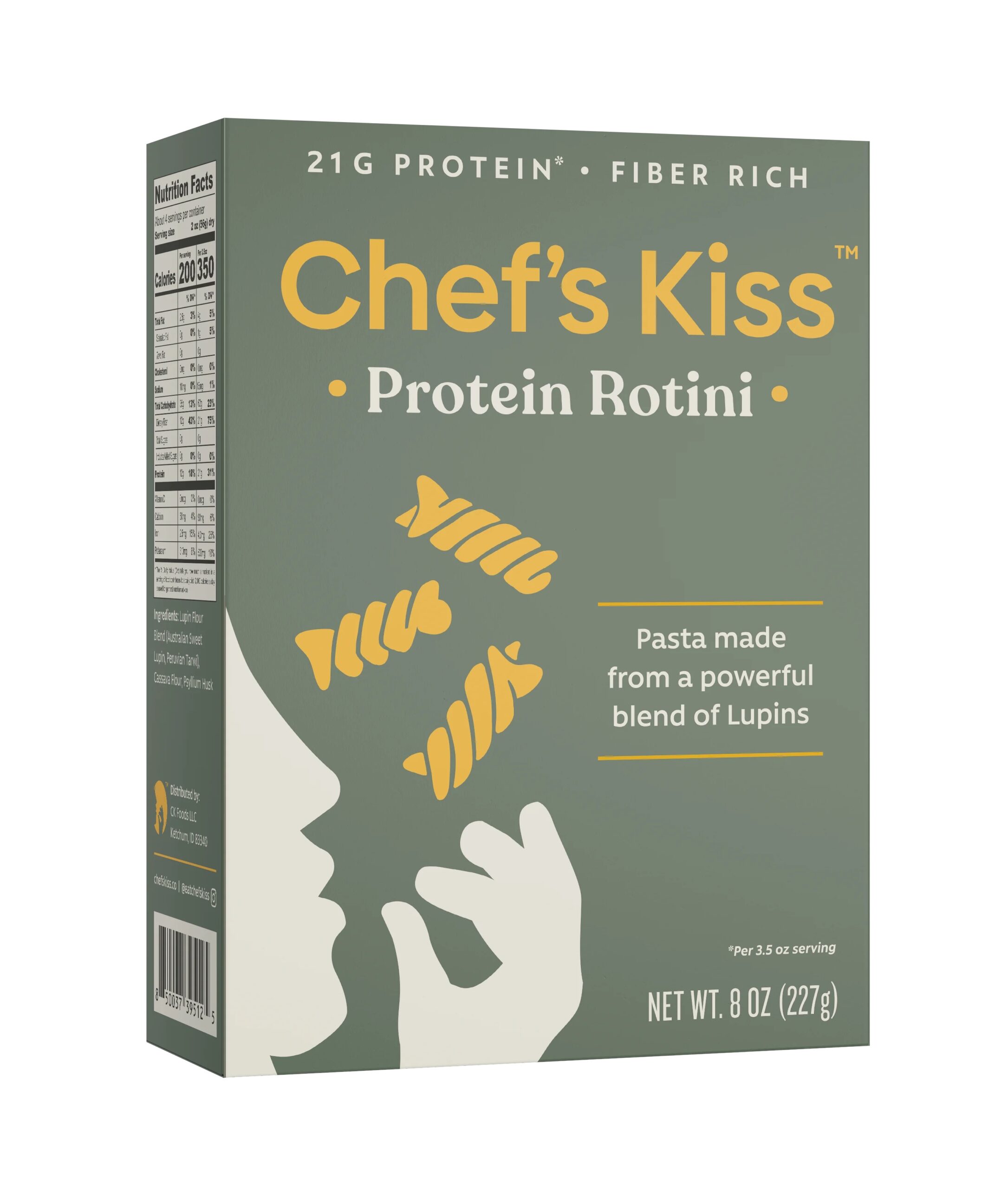 Chef's Kiss Lupin Protein Rotini Pasta